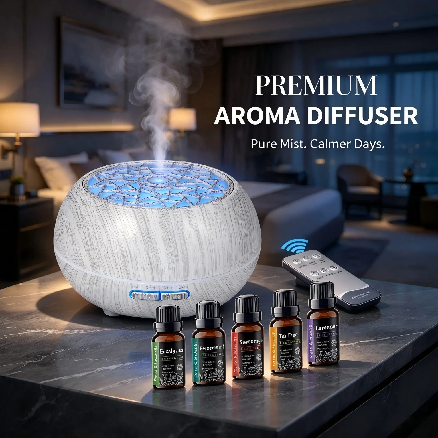 Lighting Visual - Umidificador de Aroma Inteligente com Controle