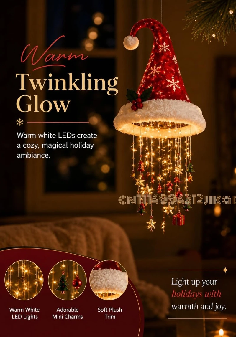 Lustre pendente com chapéu de  - Lighting Christmas Decor avaliação e preço