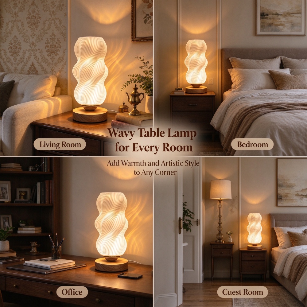 Luminária noturna com textura  - Lighting Decor Bedroom avaliação e preço