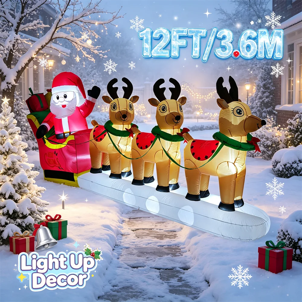 Modelo inflável de Papai Noel  - Up Lighting Decor avaliação e preço