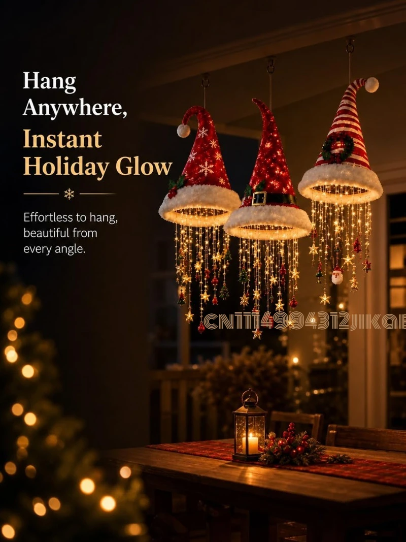 Lustre pendente com chapéu de  - Lighting Christmas Decor avaliação e preço