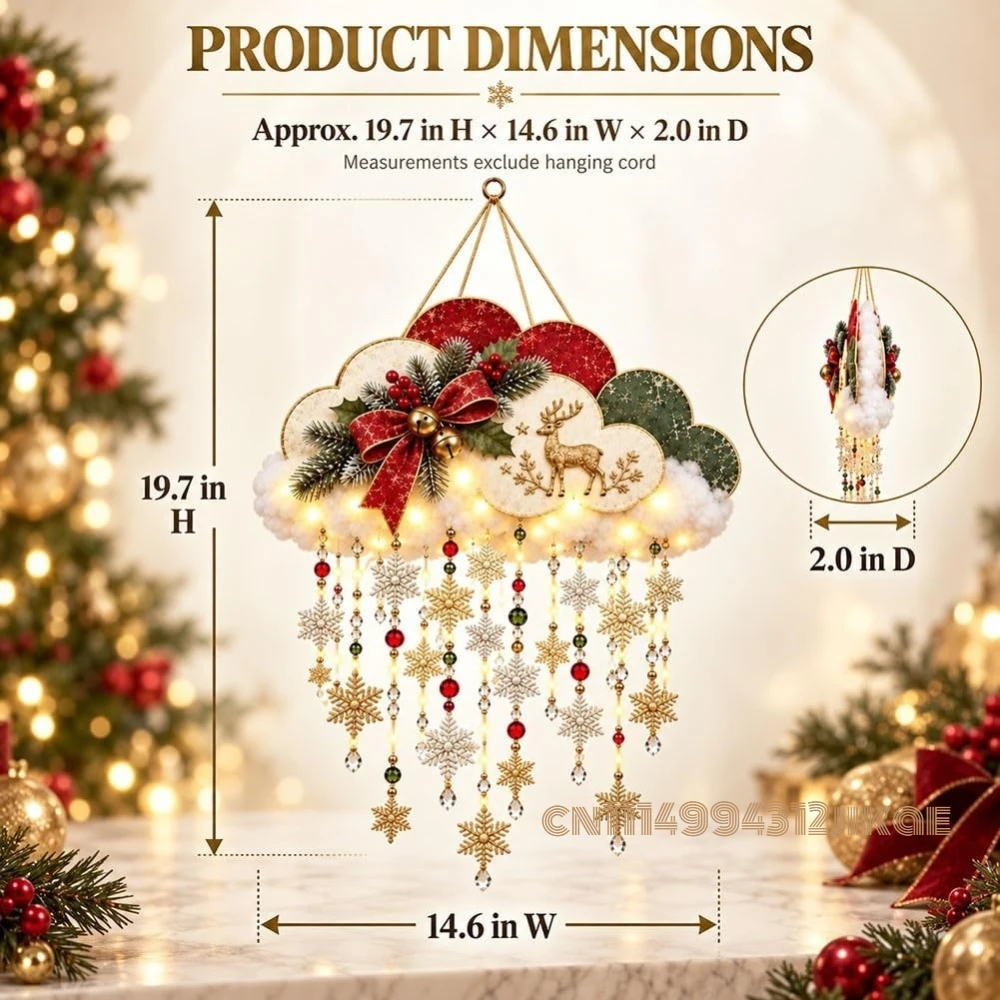 Nuvem de neve natalina vintage - Lighting Christmas Decor avaliação e preço