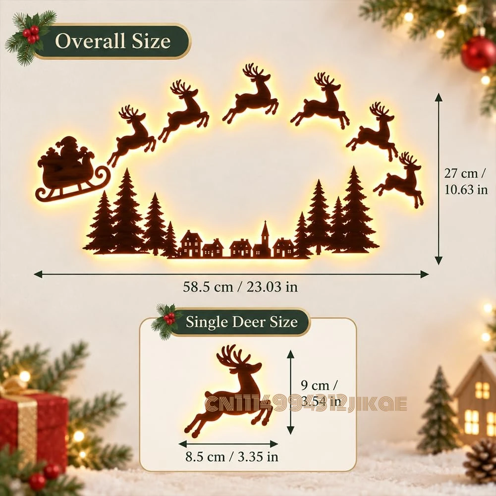 Decoração de parede natalina c - Lighting Christmas Decor avaliação e preço