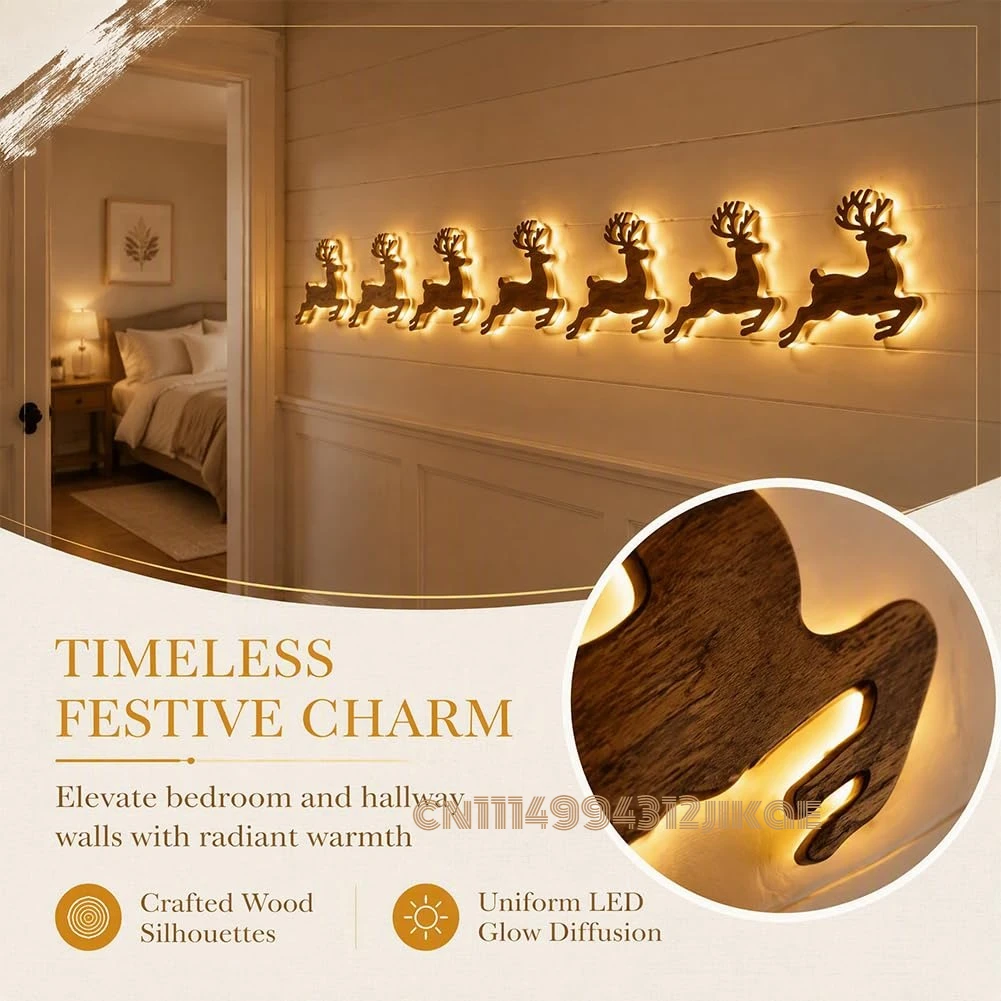 Decoração de parede natalina c - Lighting Christmas Decor avaliação e preço